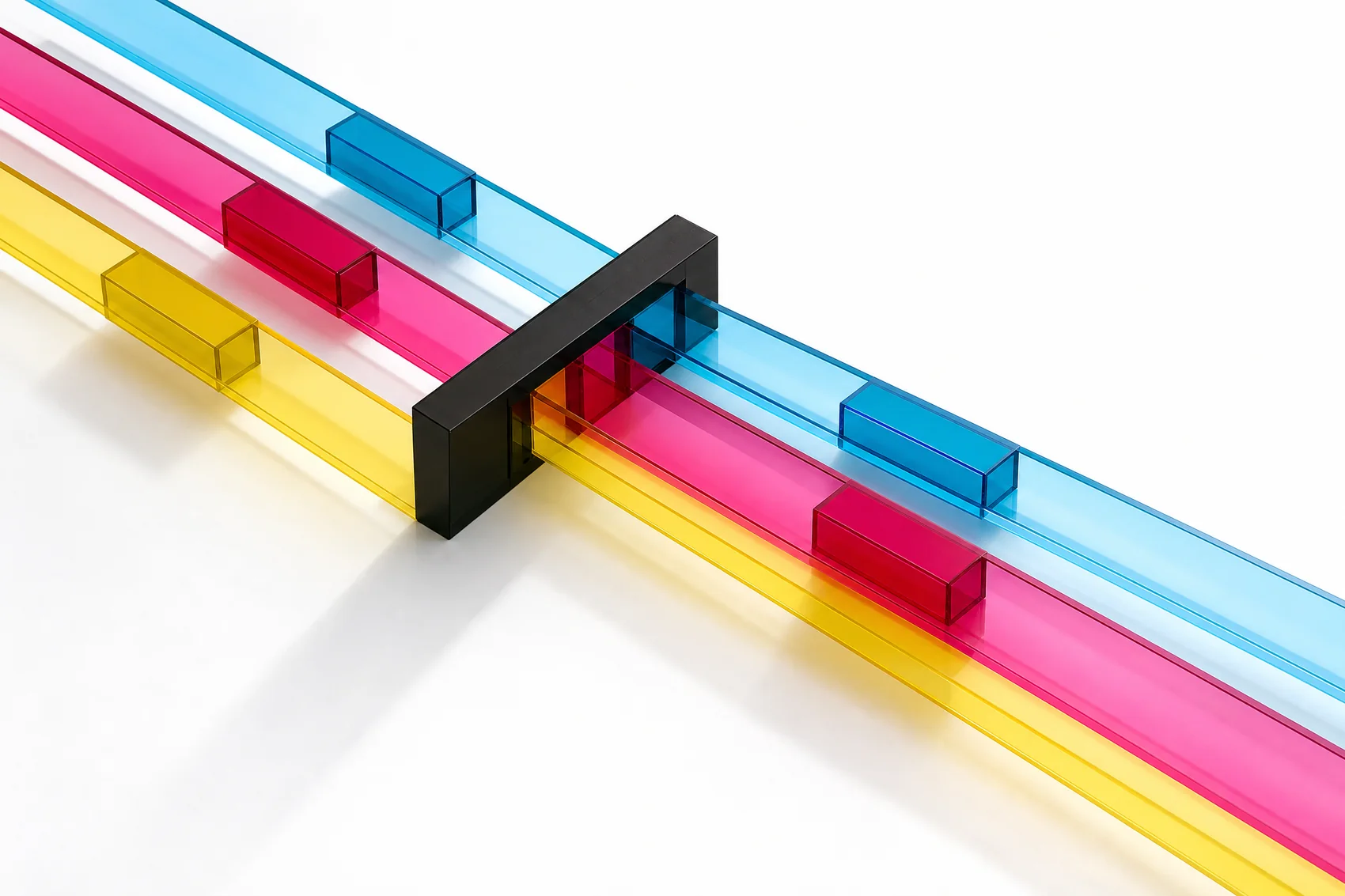 Translucent channels passing through an operational bottleneck